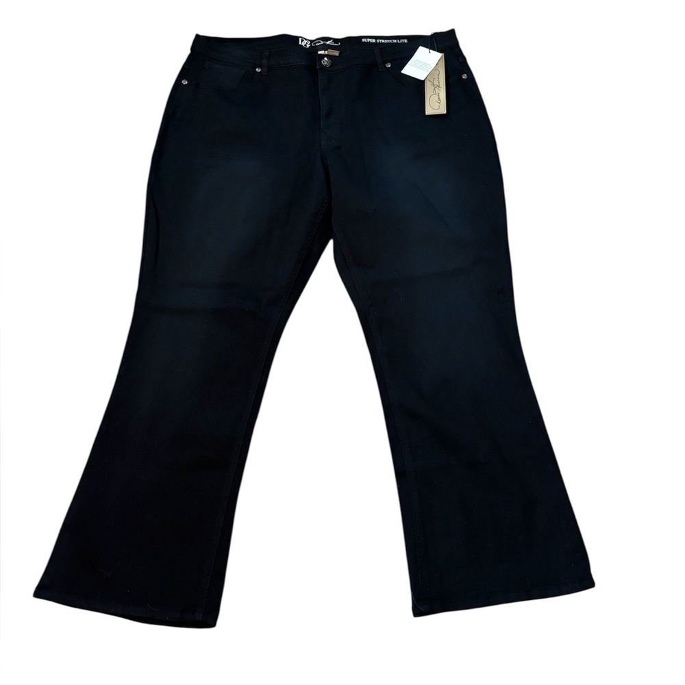 DG2 Diane Gilman Black Jeans Super Stretch Lite Bootcut New with Tags Size 24PW